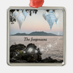 Ornamento De Metal Ilhas San Juan - Ascensão da Lua sobre a ilha Cyp