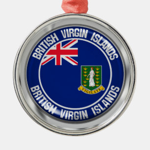 Ornamento De Metal Ilhas Virgens Britânicas Round Emblem