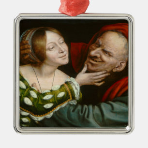 Ornamento De Metal Ill-Match Lovers (por Quentin Massys)