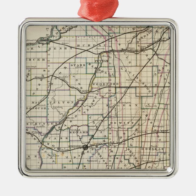 Ornamento De Metal Illinois 13 (Frente)