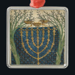 Ornamento De Metal Iluminação de um menorah, de<br><div class="desc">Iluminação de um menorah,  da bíblia judaica de Cervera,  1299% pipe% pelo lugar da arte de Joseph Asarfati |: Instituto a Dinamarca Biblioteca Nacional,  número de coleção da imagem do artista francês | de Lisboa,  Portugal |: XIR161985</div>