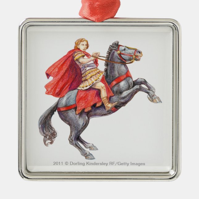 Ornamento De Metal Ilustração de Alexander o excelente (Frente)