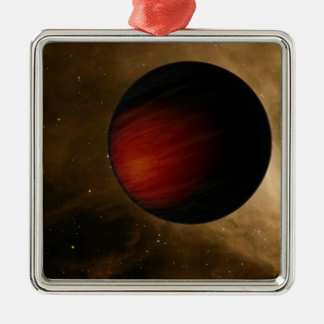 Ornamento De Metal Ilustração de um Júpiter quente chamado HD 149026b (Frente)