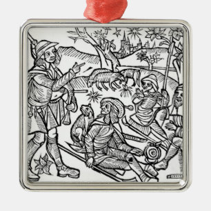 Ornamento De Metal Ilustração 'do Kalendar dos pastores
