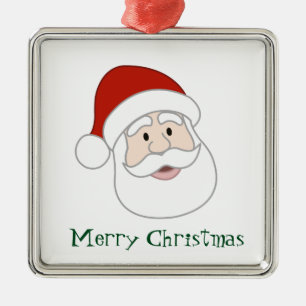 Ornamento De Metal Ilustração & texto de Papai Noel