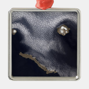 Ornamento De Metal Imagem satélite da ilha de Semisopochnoi