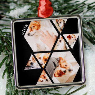 Ornamento De Metal Imagens Modernas Formas Geométricas de 8 Colagens 