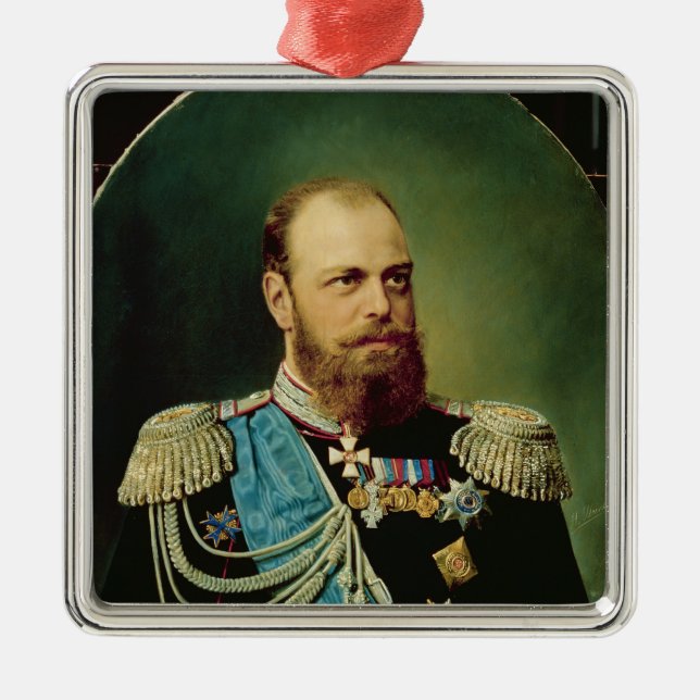 Ornamento De Metal Imperador Alexander III (Frente)
