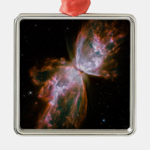 Ornamento De Metal Impressão da Nebulosa Borboleta