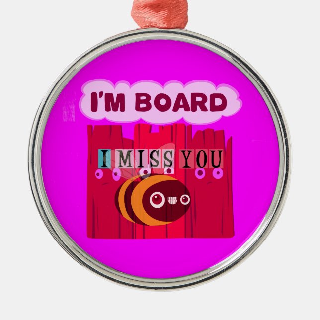 Ornamento De Metal Impressão de Arte de Abelhas conselho (Frente)