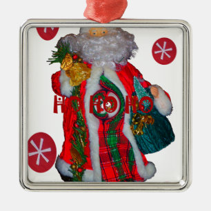 Ornamento De Metal Impressão de Arte de Papai Noel Colorido Natal Fel