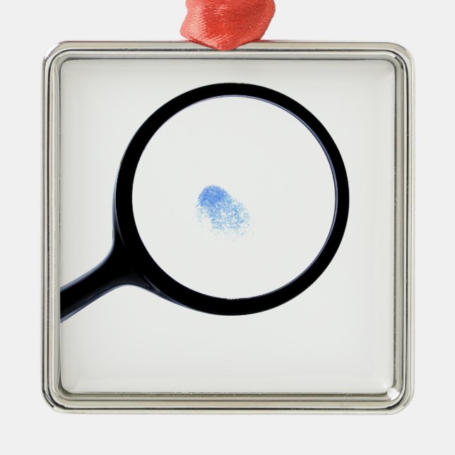 Ornamento De Metal Impressão digital de CSI (Frente)