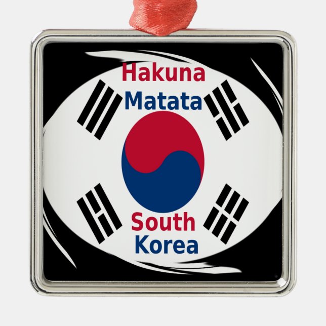 Ornamento De Metal Impressão/Gráfico de Arte de Hakuna Matata da Core (Frente)