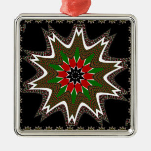 Ornamento De Metal Impressão/Gráfico de Cores de Sinalizador do Quêni