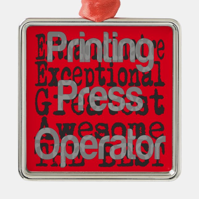 Ornamento De Metal Imprimindo operador Extraordinário (Frente)