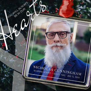 Ornamento De Metal In Loving Memory Photo Memorial Keepsake