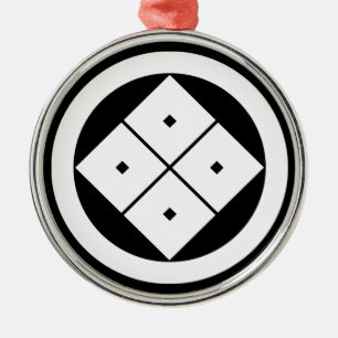 Ornamento De Metal Inclinação de quatro olhos quadrados em círculo