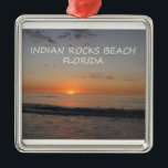 Ornamento De Metal Indian Rocks Beach Florida Sunset<br><div class="desc">foto de Patricia Merewether</div>