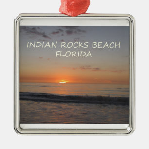 Ornamento De Metal Indian Rocks Beach Florida Sunset