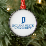Ornamento De Metal Indiana State University Holiday<br><div class="desc">Get ready to deck the halls and spread some serious Sycamore cheer this festive season with this official Indiana State University holiday product! Whether you are a proud alum looking to add a touch of campus nostalgia to your seasonal decor, a dedicated student celebrating the winter break, or a die-hard...</div>