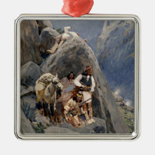 Ornamento De Metal Índios Apache em Montanhas, nativo americano Henr