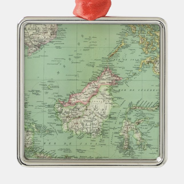 Ornamento De Metal Indonésia, Malaysia (Frente)