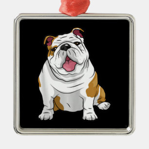 Ornamento De Metal Inglês Bulldog Incrível Engraçado Cães-do-cach