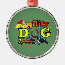 Ornamento De Metal Inglês Cocker Spaniel Agilidade