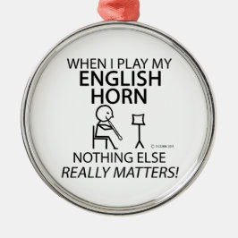 Ornamento De Metal Inglês Corno Nada Mais Importa