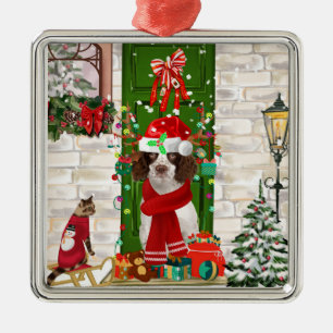 Ornamento De Metal Inglês Springer Spaniel Dog Natal