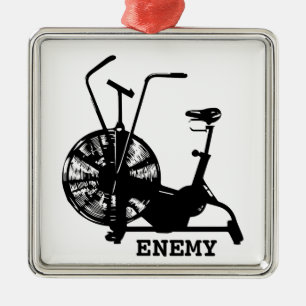 Ornamento De Metal Inimigo da bicicleta do ar - silhueta preta