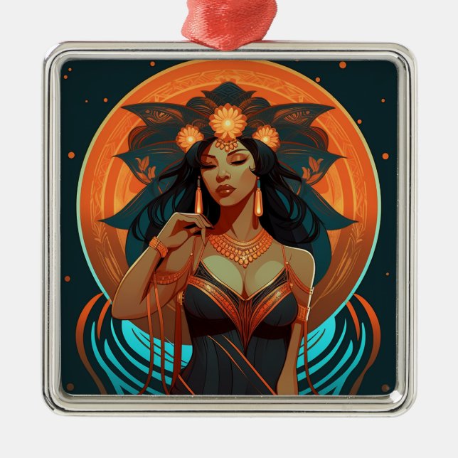 ORNAMENTO DE METAL INSPIRAÇÃO NATIVA #2 (Frente)