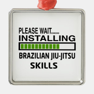 Ornamento De Metal Instalando habilidades de Jiu-Jitsu do brasileiro