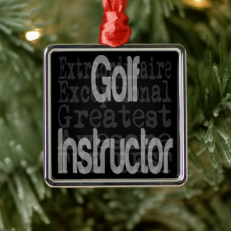 Ornamento De Metal Instrutor Golf Extraordinaire