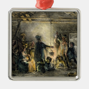 Ornamento De Metal Interior da cabana de um mineiro de carvão