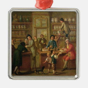 Ornamento De Metal Interior de uma farmácia