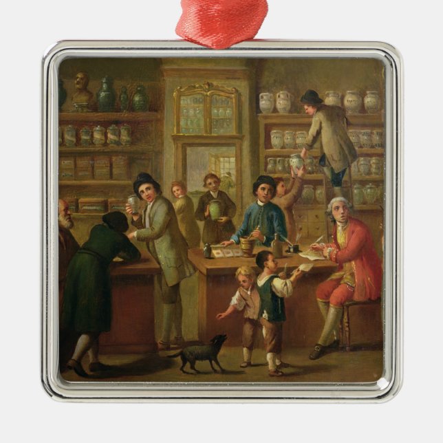 Ornamento De Metal Interior de uma farmácia (Frente)