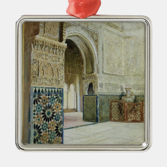 Ornamento De Metal Interior do Alhambra, Granada (w/c) (Frente)