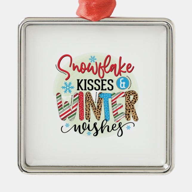 Ornamento De Metal Inverno de Arte (Frente)