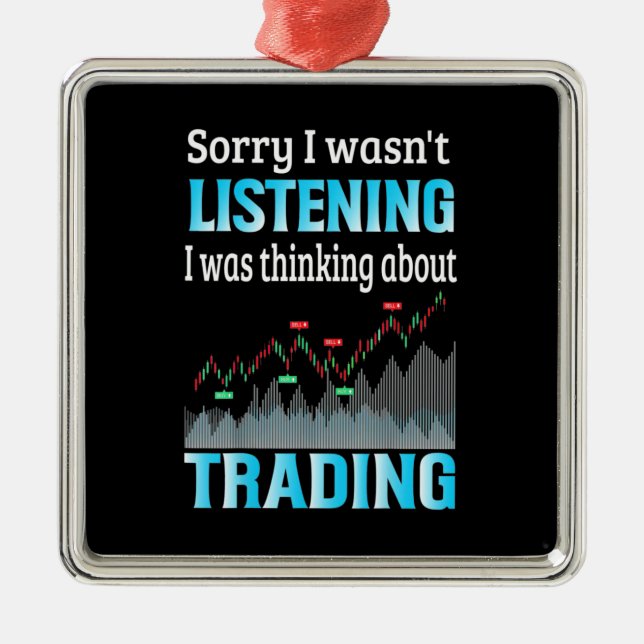 Ornamento De Metal Investidor Que Eu Estava Pensando Sobre Negociação (Frente)