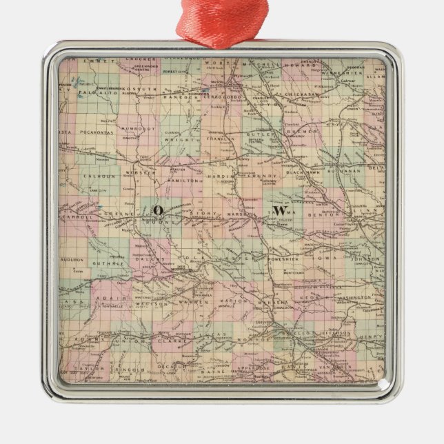 Ornamento De Metal Iowa 3 (Frente)