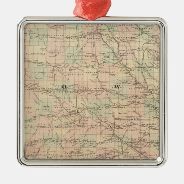 Ornamento De Metal Iowa 6 (Frente)