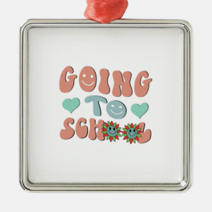 Ornamento De Metal Ir para a escola