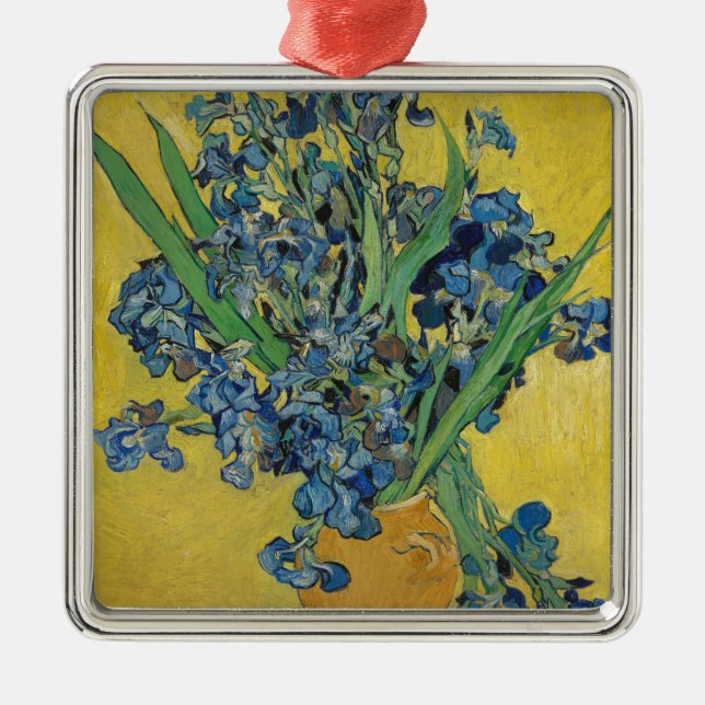 Ornamento De Metal Iris de Van Gogh (Frente)
