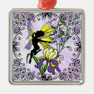 Ornamento De Metal Iris Shadow Fairy