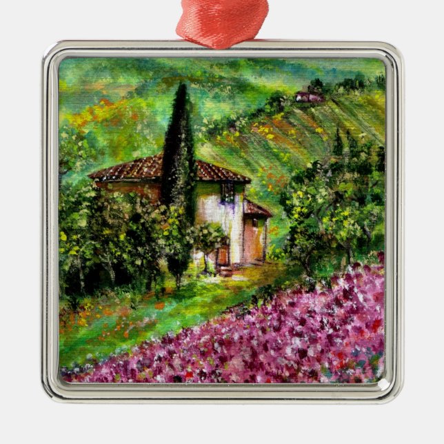 ORNAMENTO DE METAL IRISES NA TÚSCULA (Frente)