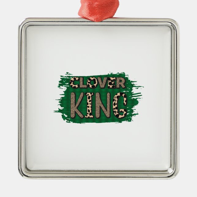 Ornamento De Metal Irish Clover King (Frente)