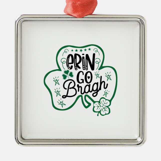 Ornamento De Metal Irish Erin Go Bragh (Frente)