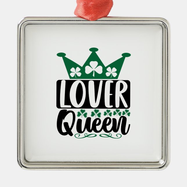 Ornamento De Metal Irish Lover Queen (Frente)