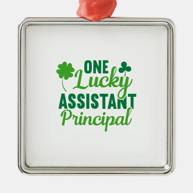 Ornamento De Metal Irish One Lucky Assistant Principal (Frente)